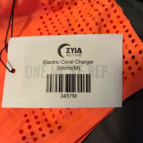 Zyia Electric Charge Coral shorts - Picture 2 of 2